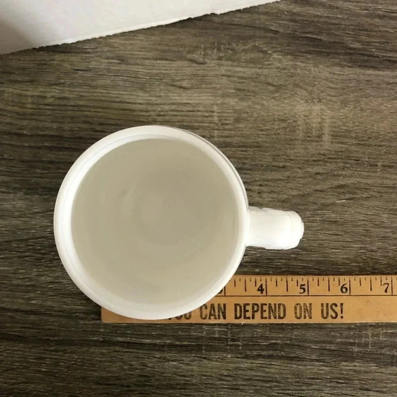 Vtg Milk Glass Barrel  Mug - Picture 10 of 10